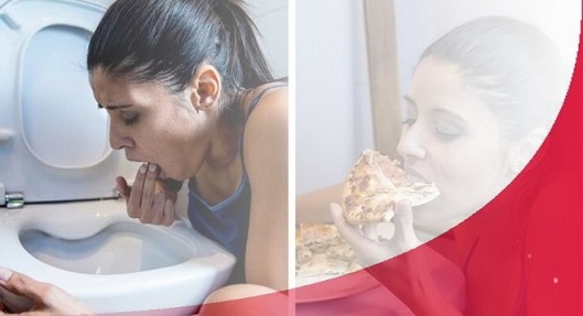 девушка страдает булимией